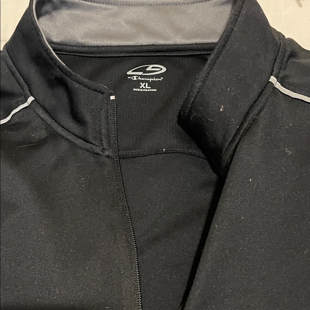 Champion Black and White Zip-Up Jacket